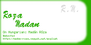 roza madan business card